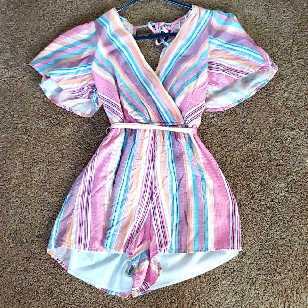 Blue Rain romper